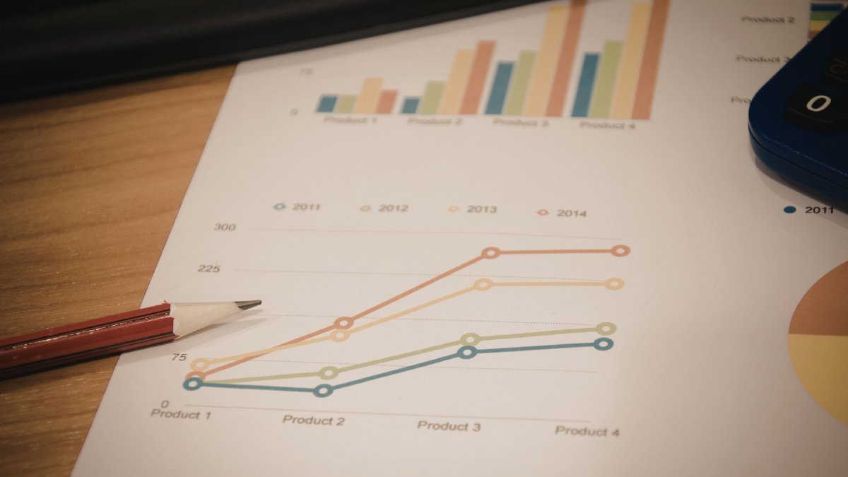 Dashboard displaying sales metrics with charts, graphs, and numeric data